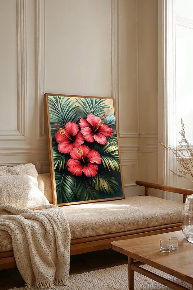 One Piece Wooden Framed Living Room Hall Kitchen Painting Tk2369