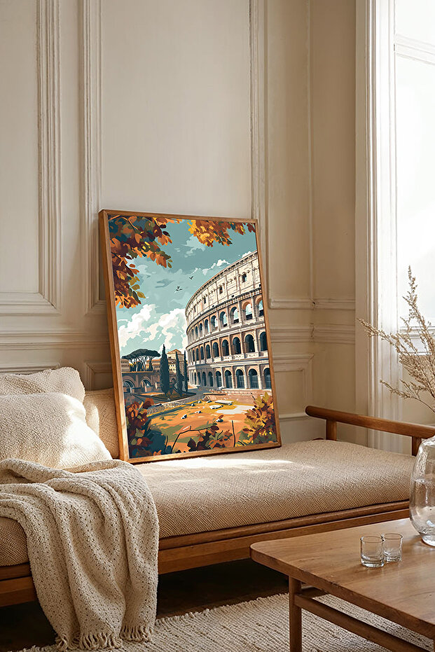 One Piece Wooden Framed Living Room Hall Kitchen Painting Tk2377