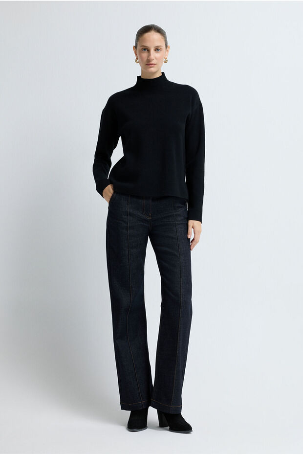 Balıkçı Yaka Triko Bluz - 3