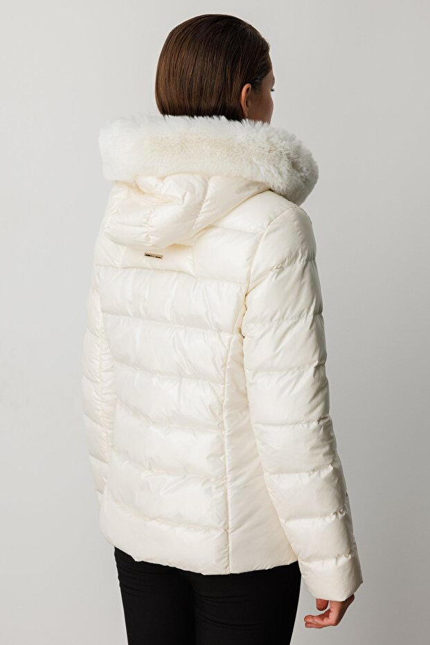 Kapüşonlu Şişme Mont - 5