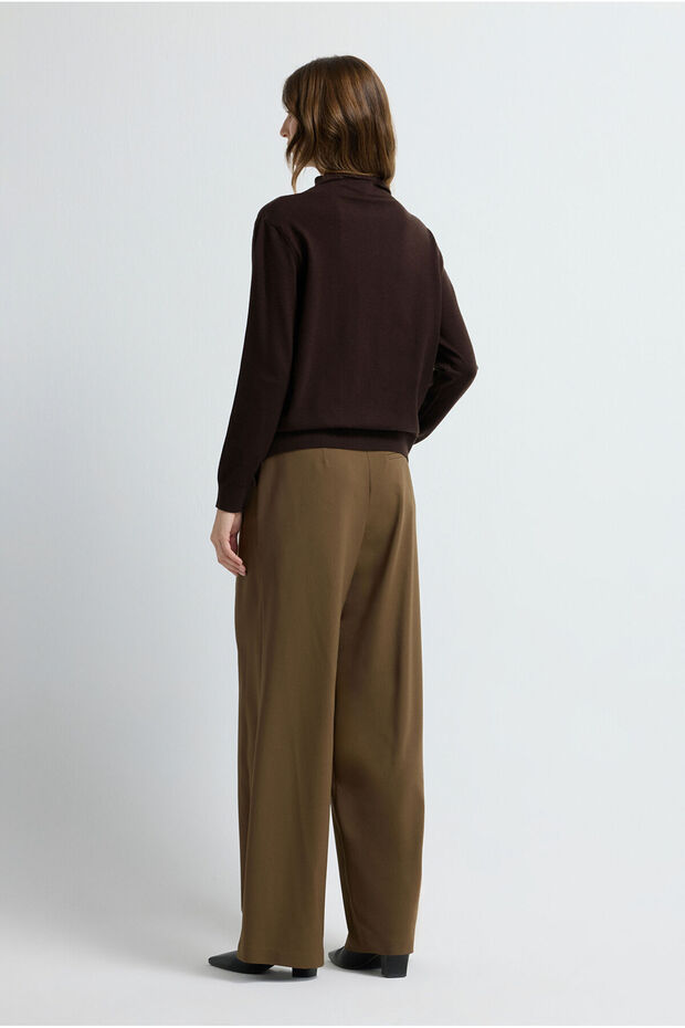 Dik Yaka Düğmeli Triko Hırka - 5