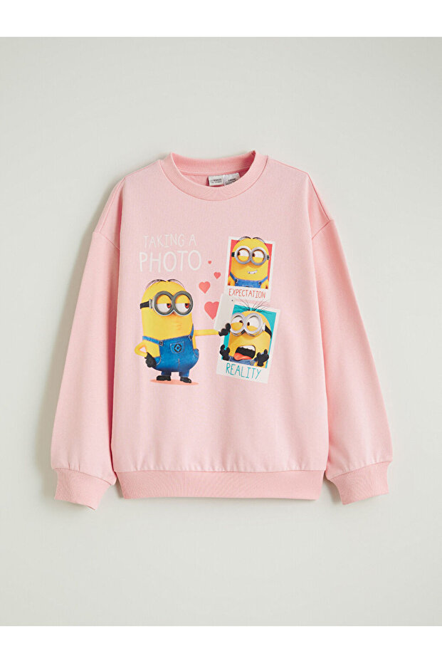 Lcw Kidsminions Printed Girls' Thick Sweatshirt
