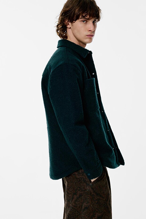 Suni yünlü ince ceket - 5