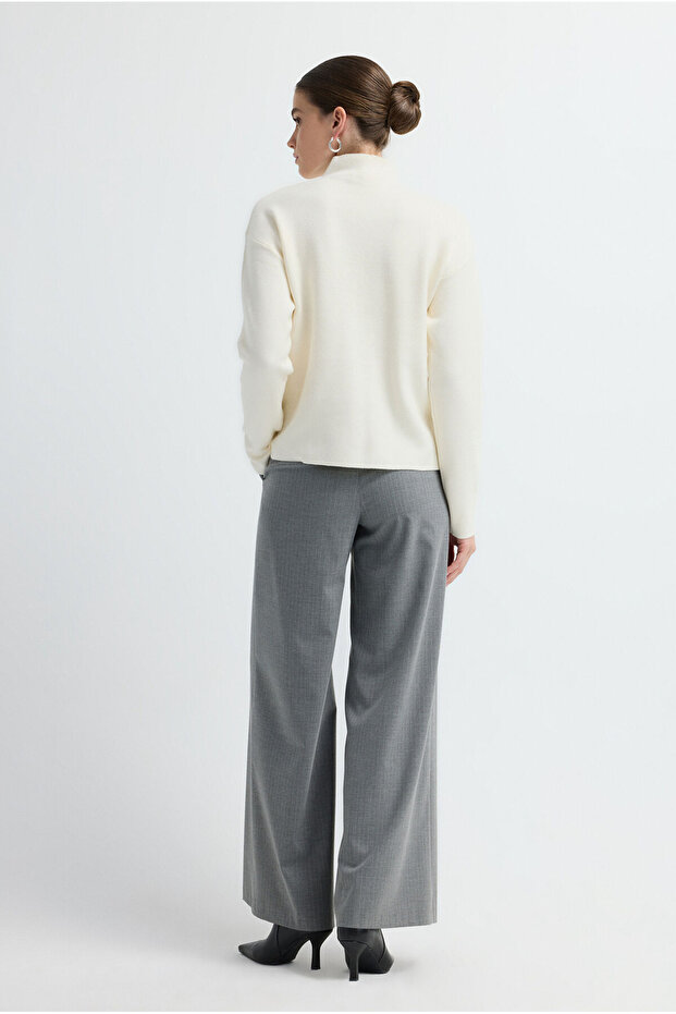 Balıkçı Yaka Triko Bluz - 5