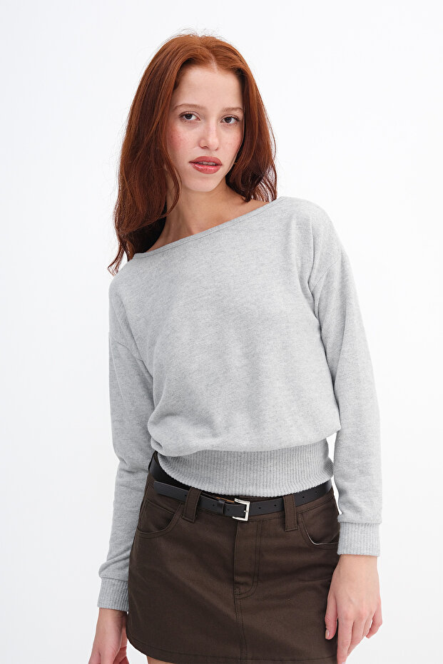 Kayık Yaka Basic Bluz B12260 - 1