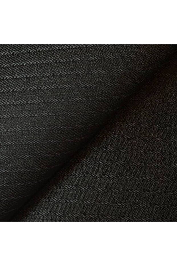 Luxury black striped winter fabric - B5