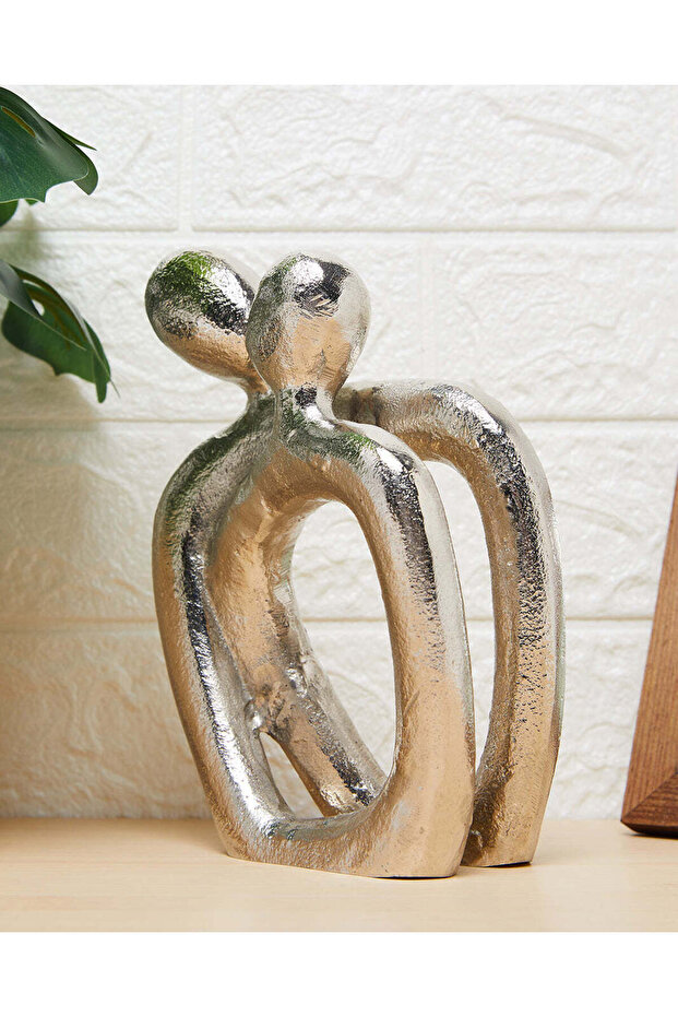 لمسة ديكور زوجية فضية متوسطة الحجم - 2