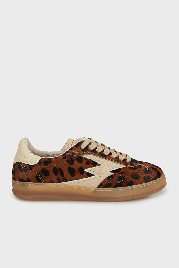 Leopard Patterned Leather Sneaker Shoes Shoes Mg635Co