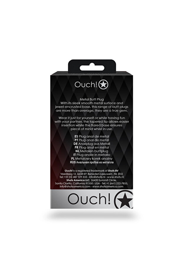 Ouch! - Metal Butt Plug - Round - Medium - 4