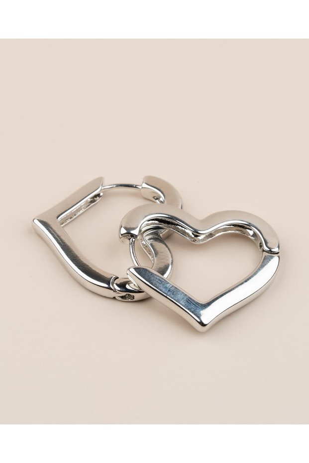 Lovelle Heart Hoop Steel Earrings