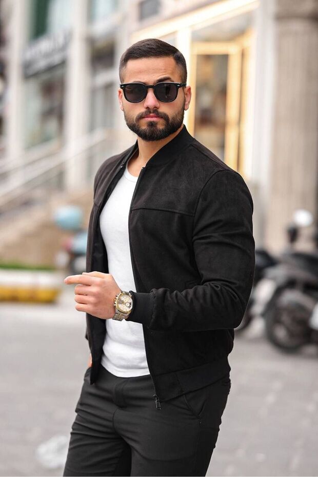 New Season Men's Suede College Jacket