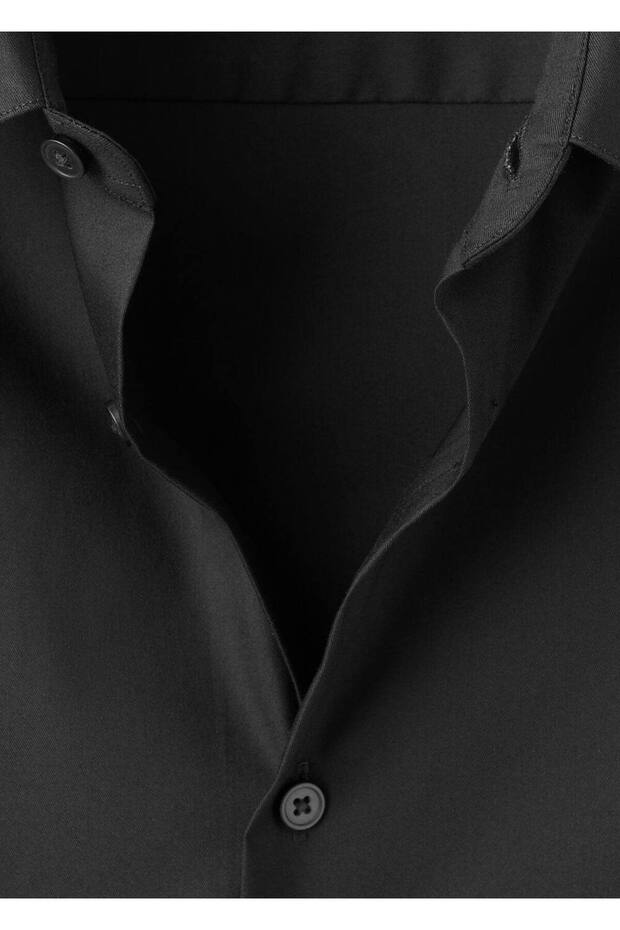 Slim fit pamuklu gömlek - 6