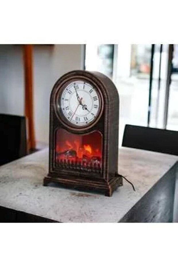 DEKORATİF LED IŞIKLI SAATLİ ŞÖMİNE (USBLİ) - 2