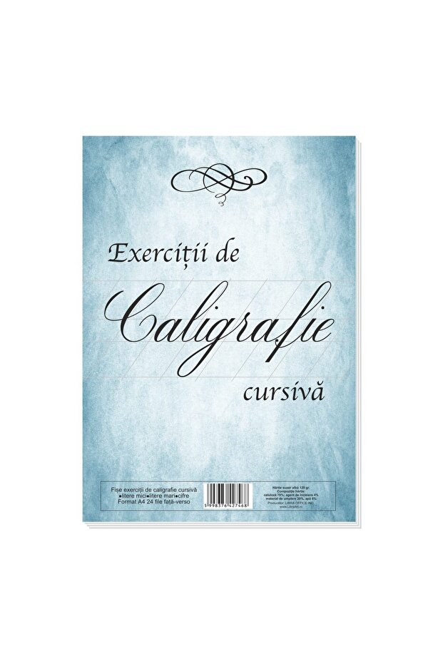 Introduction to Cursive Calligraphy - Exercise Sheets, 48 ​​pages, preprinted front/back, - 1