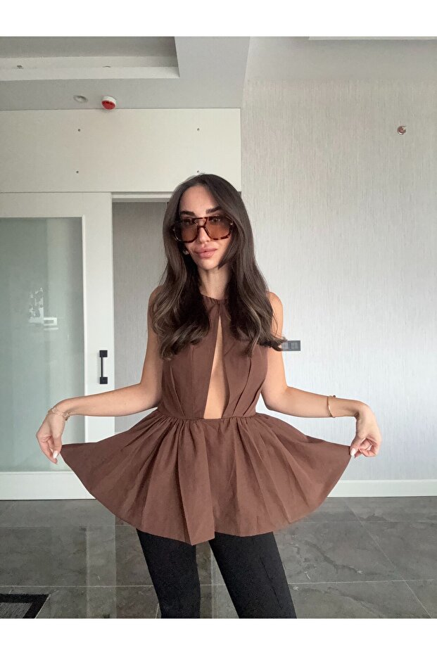 بلوزة بنية - 4