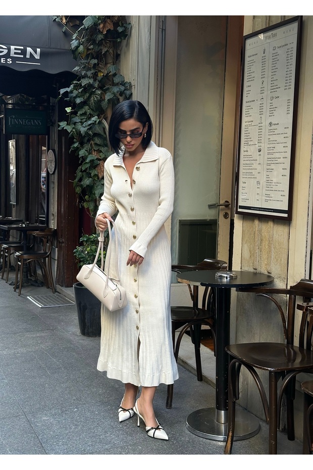 Uzun Triko Elbise - 2