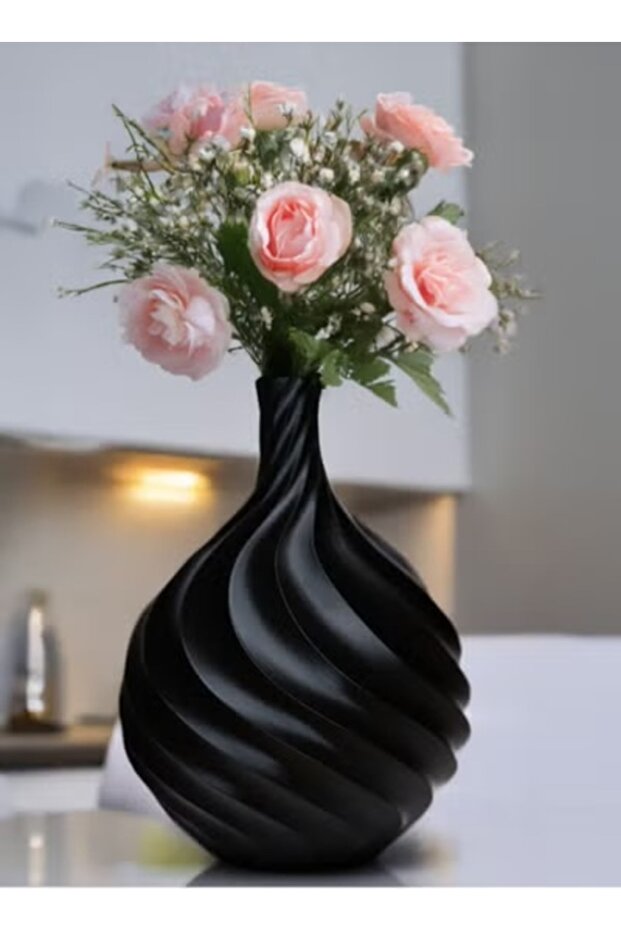 Elegant Spiral Vase – Modern Artistic Home Accent