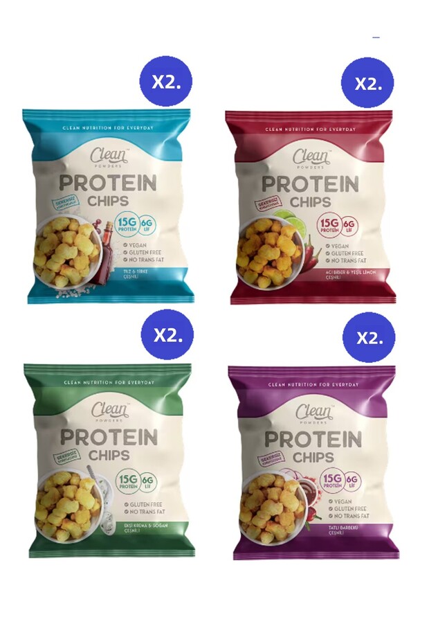 Protein Chips 50 Gr Healthy Snack 8 Pieces Mix Pack
