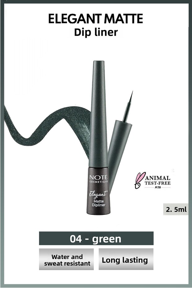 Elegant Matte Dipliner Waterproof Waterproof - 04 Ocean Green - Green