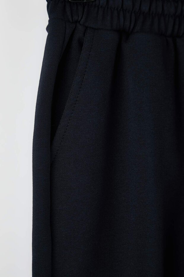 Lacivert-Siyah-Antrasit 3'lü Beli Lastikli Jogger Düz/Basic Erkek Çocuk Eşofman Altı TKDAW25EA00000 - 3
