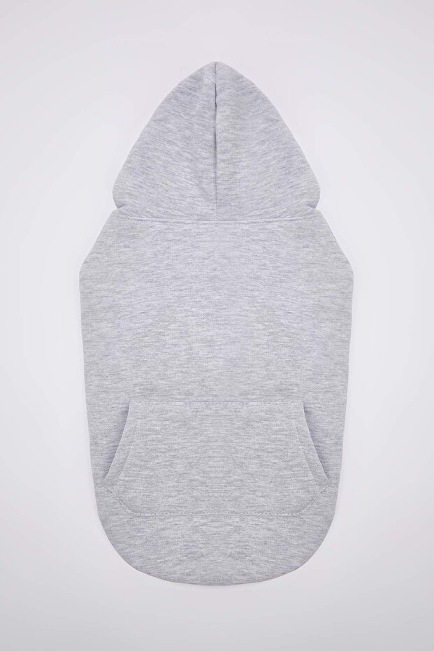 Pet Kapüşonlu Gri Melanj Köpek Sweatshirt TPHAW26KF00003 - 6