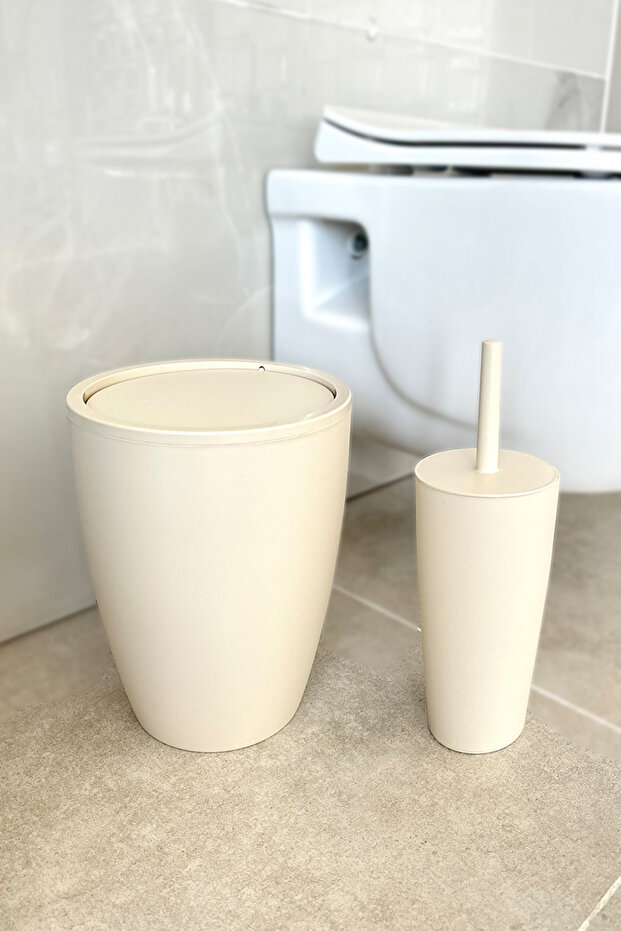 Pure Banyo Seti - 5'li Bej - 2