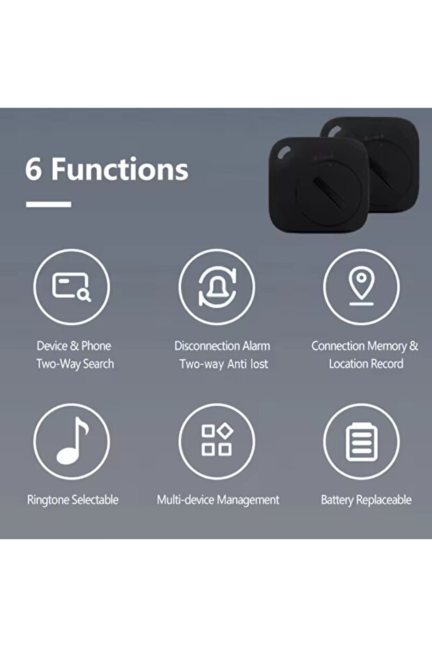 Black Smart Tag for iOS – GPS Tracker for Car, Bike, Wallet, Works with Find My - 5