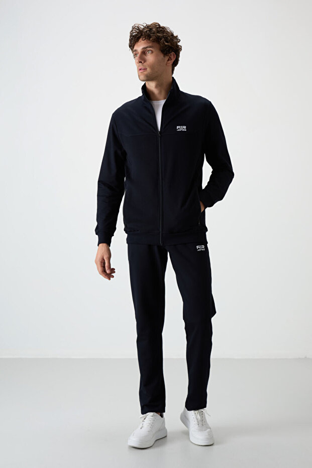 بدلة رياضية للرجال من Troy Navy Blue Standard Mould - 85196