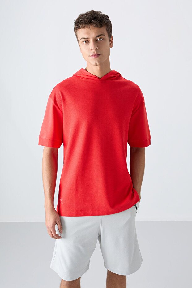 تي شيرت رجالي أساسي من القطن ذو سطح سميك من Fiesta مقاس كبير - 88335