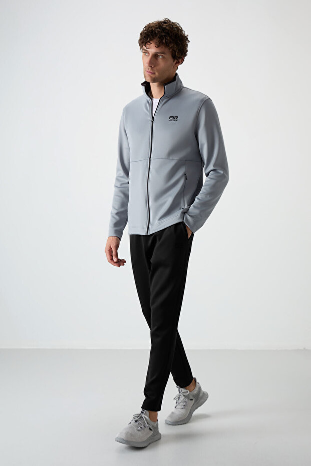 Bran Gray - Blackscuba Fabric Men's Tracksuit - 85199