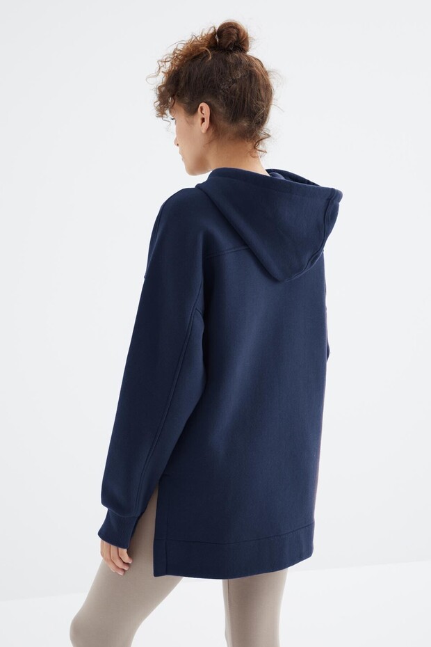 İndigo Reglan Kol Basic Kapüşonlu Oversize Sweatshirt Tunik - 97242 - 8