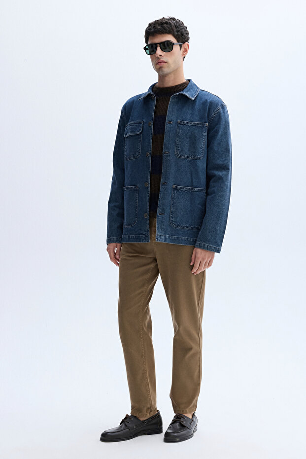 جاكيت جينز كاجوال متعدد الجيوب - 5
