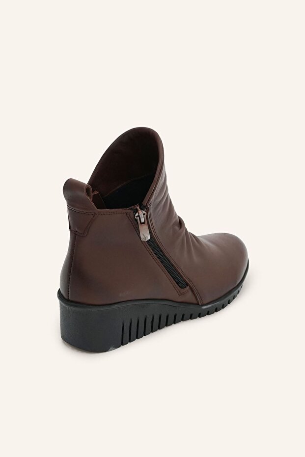 Kahve Deri Ortopedik Bot - 4