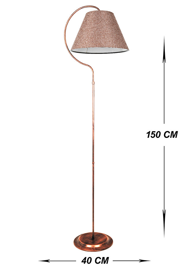 Aydınlatma Lambader Rose Emma Elips Siyah Bakır Gülkurusu Şapka - 3