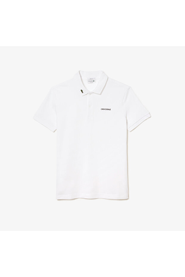 L.12.12 Erkek Regular Fit Baskılı Beyaz Polo - 4