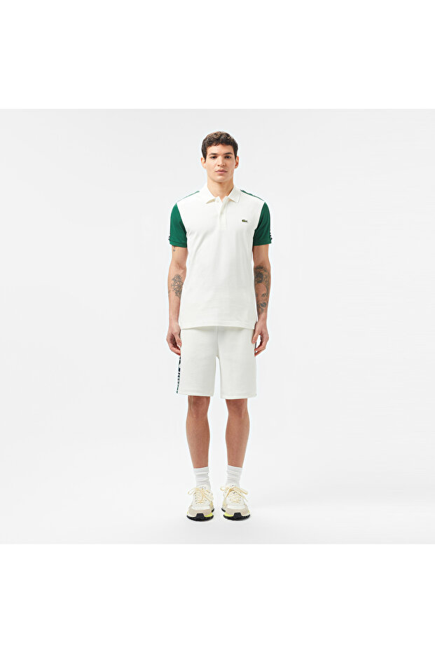 Erkek Regular Fit Renk Bloklu Beyaz Polo - 3
