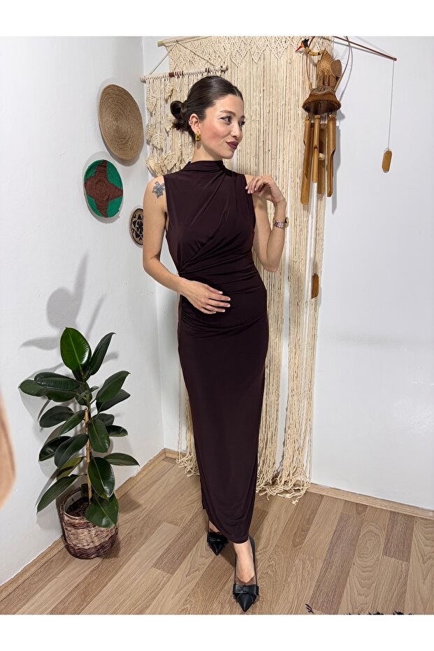 DRAPELİ ELBİSE - 2