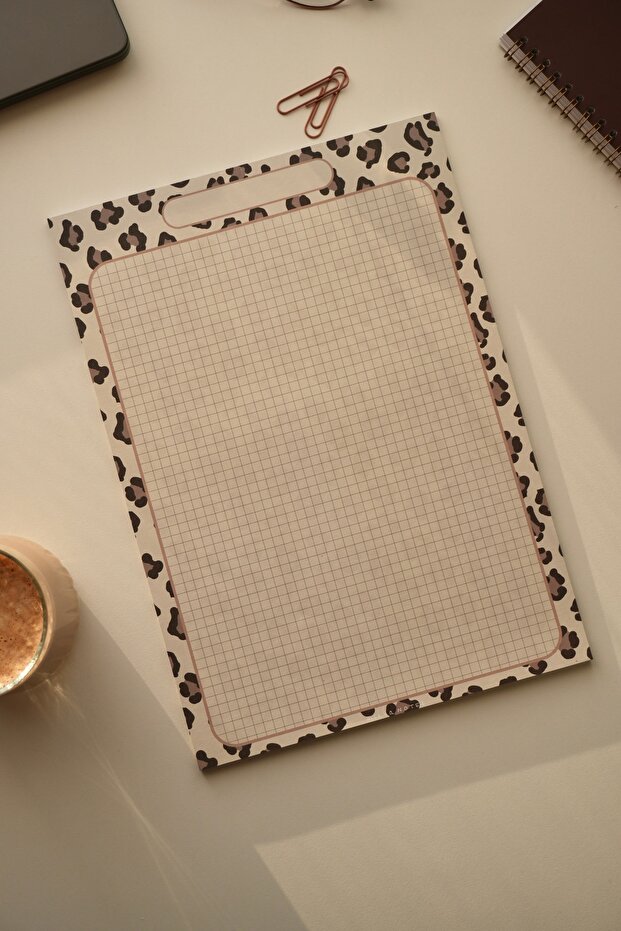 A4 Leopard Patterned Notepad - Notepad - Memo Pad (Squided) - 50 Sheets - 1