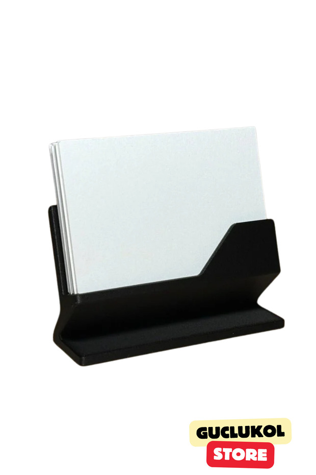 Minimalist Black Business Card Holder | Table Top Card Holder | 3D Printing Stylish Design