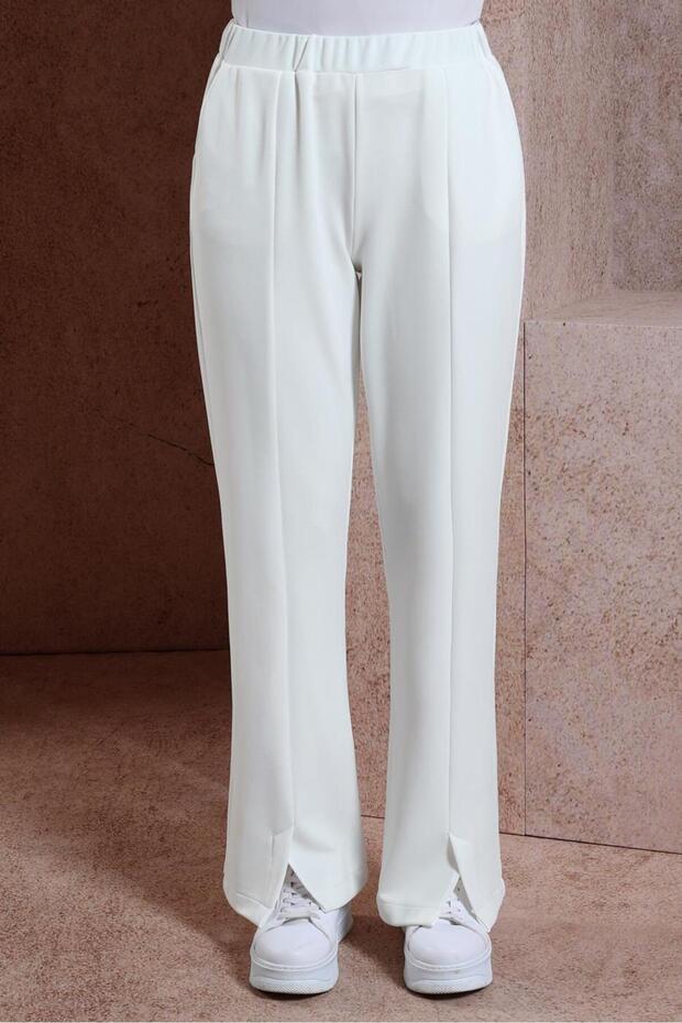 SLIP DETAILED TROUSERS 70710