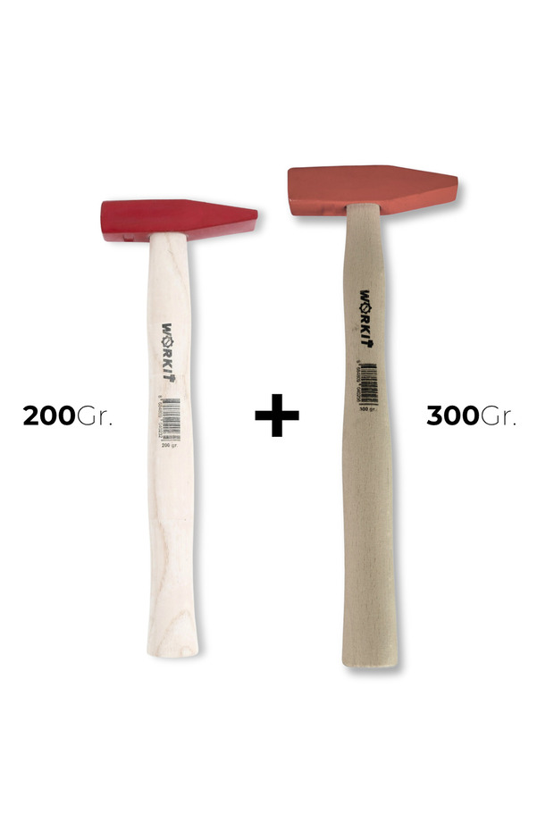 Ahşap Saplı Çekiç Set 200gr&300gr - 1