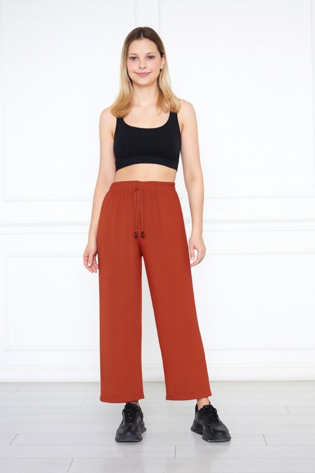 Women's Aerobin Wide Leg Palazzo Pants with Elastic Waist