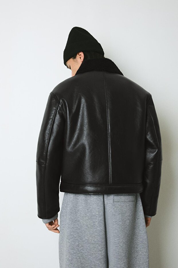 Suni deri ceket - 3