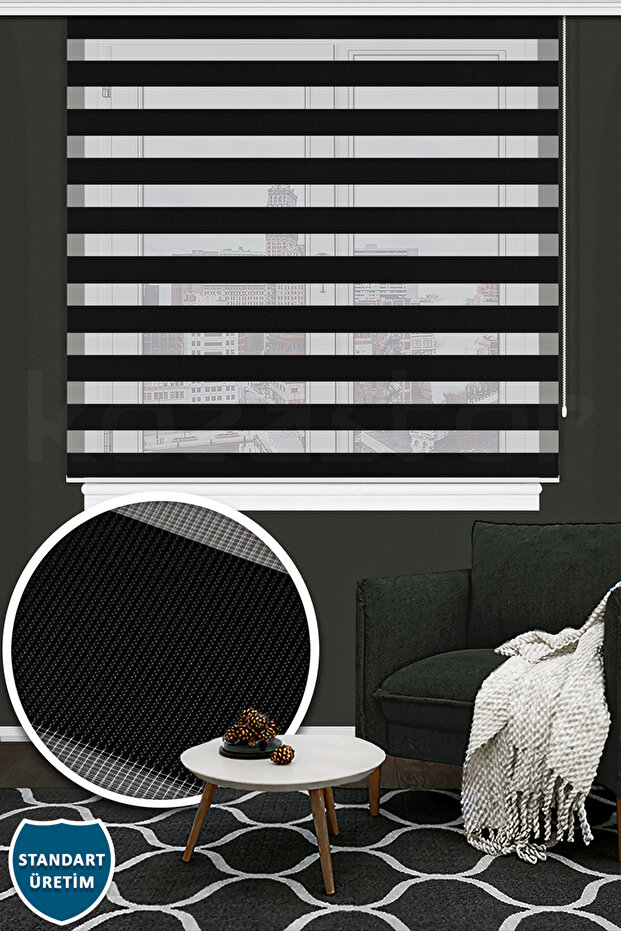 Zebra Perde Siyah Bambu Pls125 V09 - 1