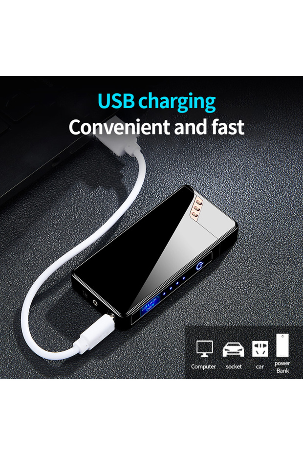 Electric Lighter, Halber, Touch, Black - 3