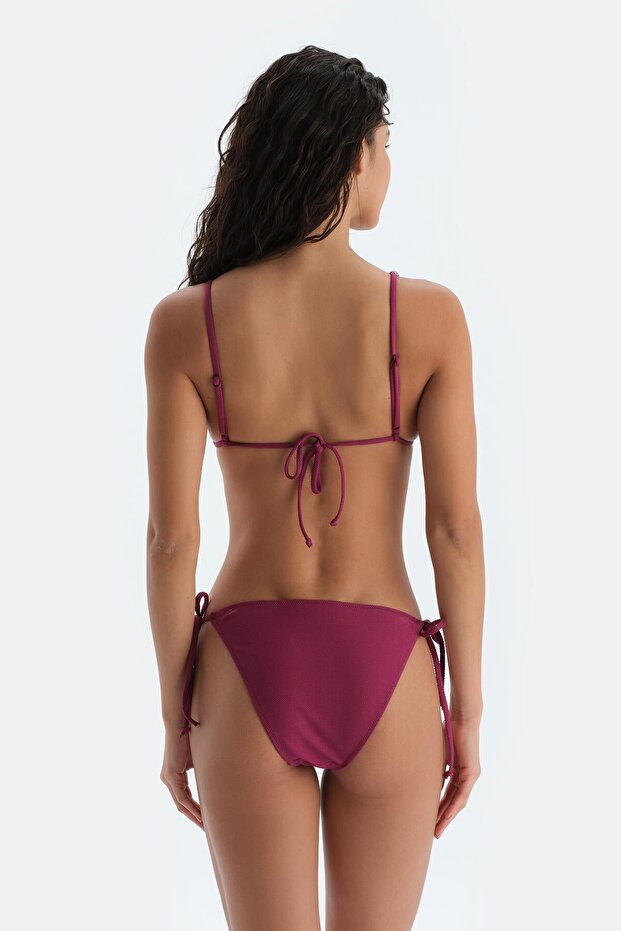 Vişne Üçgen Küçük Bikini Üst - 3