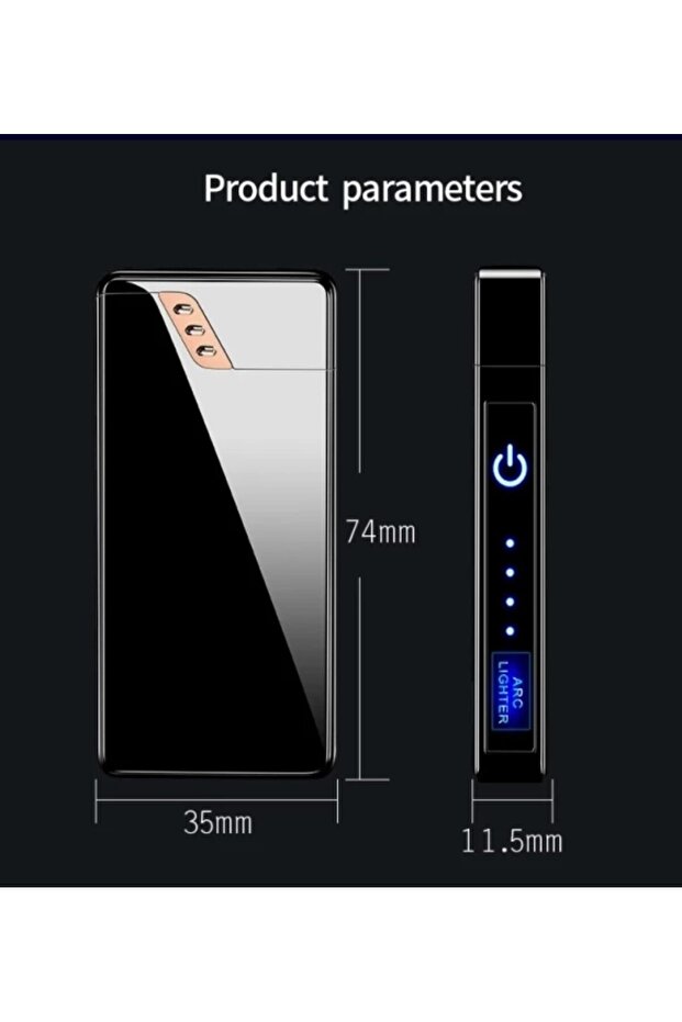 Electric Lighter, Halber, Touch, Black - 2