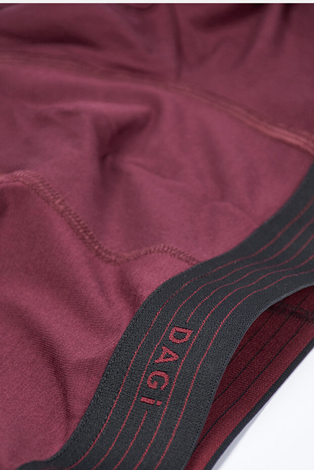Claret Red Basic Micro Modal Boxer - 3