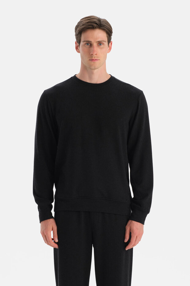 Antrasit Melanj Basic Soft Touch Sweatshirt - 1