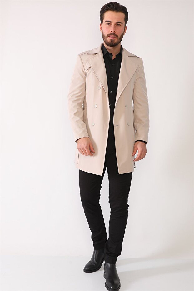 Erkek Pardösü Şık Günlük Klasik Modern Premium Stil - 5
